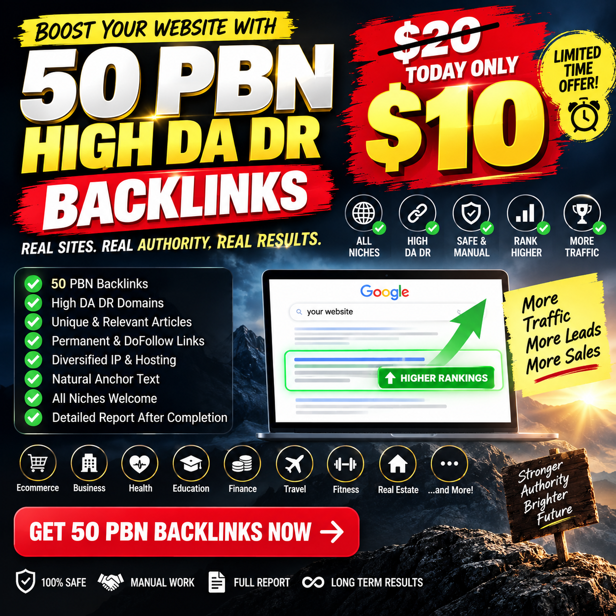 50 PBN High DA DR Backlinks promotion